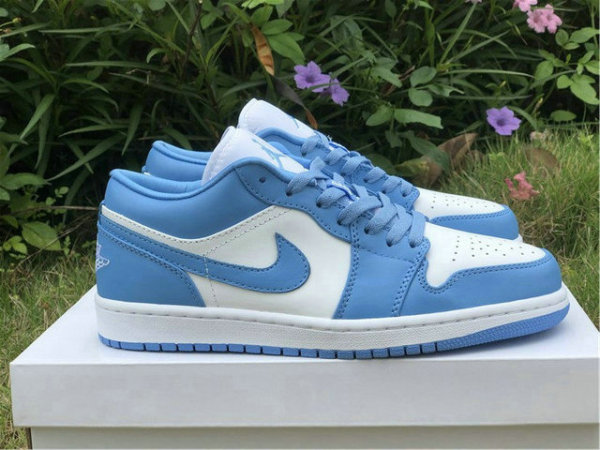 Authentic Air Jordan 1 Low White/University Blue