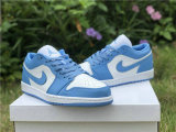 Authentic Air Jordan 1 Low White/University Blue