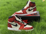 Authentic The Shoe Surgeon x Air Jordan 1 Red/White-Black GS