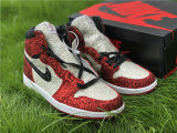Authentic The Shoe Surgeon x Air Jordan 1 Red/White-Black GS