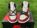 Authentic The Shoe Surgeon x Air Jordan 1 Red/White-Black GS