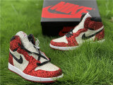 Authentic The Shoe Surgeon x Air Jordan 1 Red/White-Black GS