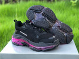 Balenciaga Triple-S Net Black Plum Red