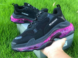 Balenciaga Triple-S Net Black Plum Red