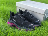 Balenciaga Triple-S Net Black Plum Red
