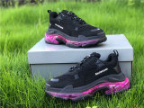 Balenciaga Triple-S Net Black Plum Red