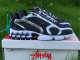Authentic Stussy x Nike Air Zoom Spiridon Black-White Platine Pur/BLANC/NOIR GS