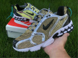 Authentic Stussy x Nike Air Zoom Spiridon Black-White Platine Pur/BLANC/NOIR GS