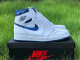 Authentic Ai Jordan 1 High White/Midnight Navy Blanc