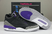 Authentic Air Jordan 3 Black/Purple