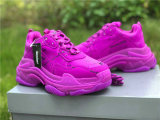 Balenciaga Triple-S NUBUC LETTER PLUM RED