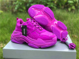 Balenciaga Triple-S NUBUC LETTER PLUM RED