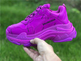 Balenciaga Triple-S NUBUC LETTER PLUM RED