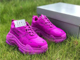 Balenciaga Triple-S NUBUC LETTER PLUM RED