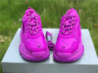 Balenciaga Triple-S NUBUC LETTER PLUM RED