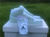 Authentic Air Jordan 1 Mid WMNS “Spruce Aura”