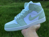 Authentic Air Jordan 1 Mid WMNS “Spruce Aura”