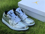 Authentic Air Jordan 1 Low Silver
