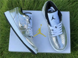 Authentic Air Jordan 1 Low Silver