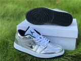Authentic Air Jordan 1 Low Silver