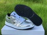 Authentic Air Jordan 1 Low Silver