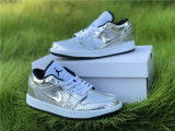 Authentic Air Jordan 1 Low Silver