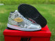 Authentic Air Jordan 1 Mid Silver