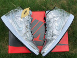 Authentic Air Jordan 1 Mid Silver