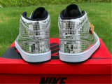 Authentic Air Jordan 1 Mid Silver
