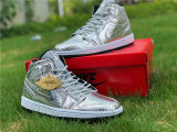 Authentic Air Jordan 1 Mid Silver