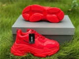 Balenciaga Triple-S Tissu Doub/Nubuc Letter Bright Red