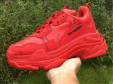 Balenciaga Triple-S Tissu Doub/Nubuc Letter Bright Red