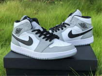Authentic Air Jordan 1 Mid “Light Smoke Grey”GS