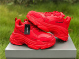 Balenciaga Triple-S Tissu Doub/Nubuc Letter Bright Red