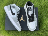 Authentic Air Jordan 1 Mid “Light Smoke Grey”