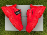 Balenciaga Triple-S Tissu Doub/Nubuc Letter Bright Red