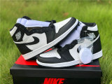 Authentic Air Jordan 1 High OG Black/White-Black Noir/Blanc