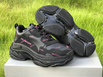 Balenciaga Triple-S Tissu Doub/Nubuc Letter Black Pink