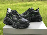 Balenciaga Triple-S Tissu Doub/Nubuc Letter Fluorescent Yellow