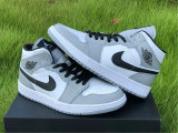 Authentic Air Jordan 1 Mid “Light Smoke Grey”