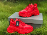 Balenciaga Triple-S Tissu Doub/Nubuc Letter Bright Red