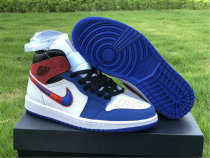 Authentic Air Jordan 1 Mid Red/White/Blue GS