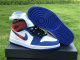 Authentic Air Jordan 1 Mid Red/White/Blue GS