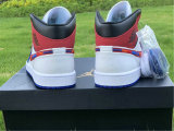 Authentic Air Jordan 1 Mid Red/White/Blue