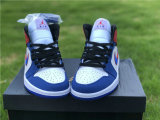 Authentic Air Jordan 1 Mid Red/White/Blue