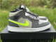 Authentic Air Jordan 1 Mid Gunsmoke/VOLT-NEUTRAL GREY