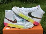 Authentic Nike Blazer Mid ’77 Vintage White/Bright Cactus-Hyper Pink GS