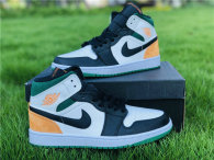 Authentic Air Jordan 1 GS Mid SE White/Green