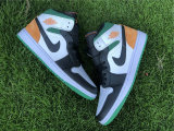 Authentic Air Jordan 1 GS Mid SE White/Green