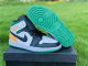 Authentic Air Jordan 1 Mid SE White/Green